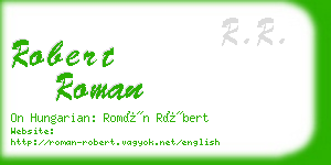 robert roman business card